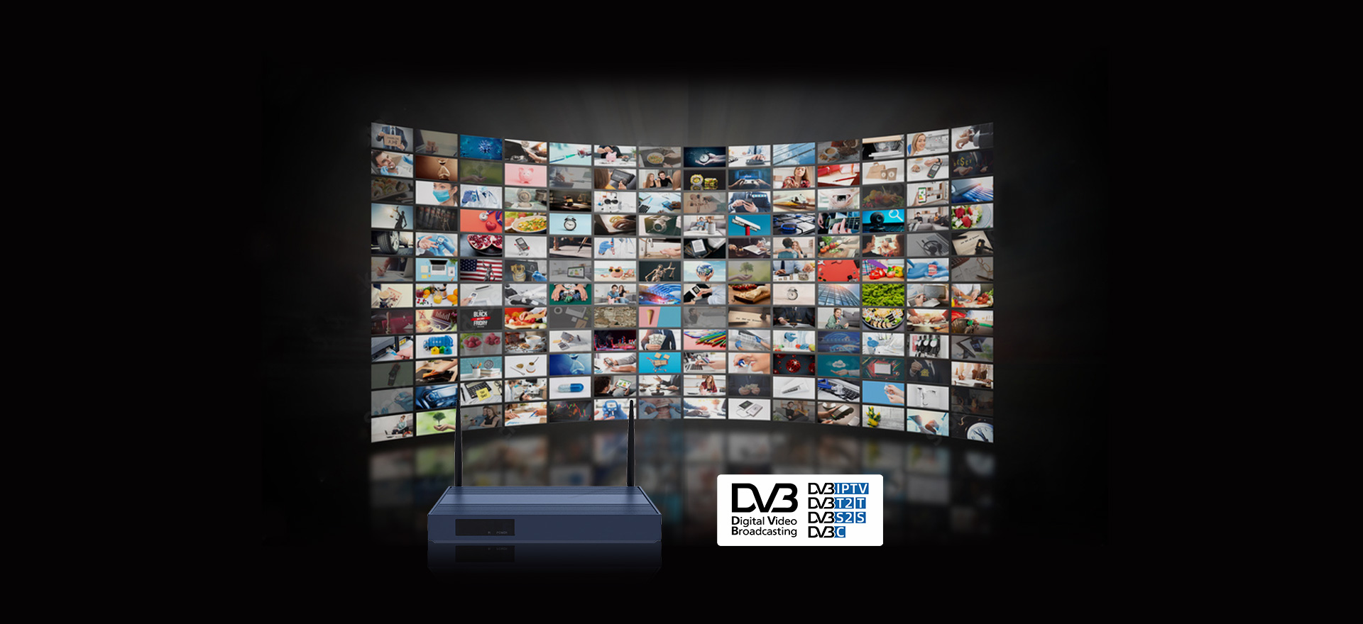KW1 support DVB-S/S2 DVB-T/T2 DVB-C Standard