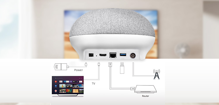 KA1 Android smart speaker HDMI TV connection