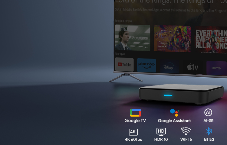 VT9202 | S905X5M Google TV Box with AI-SR Technology